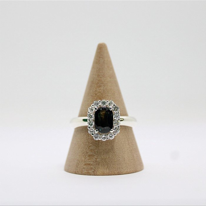 Ingen mindstepris - Ring Sølv -  1.85ct. tw. Safir - Diamant