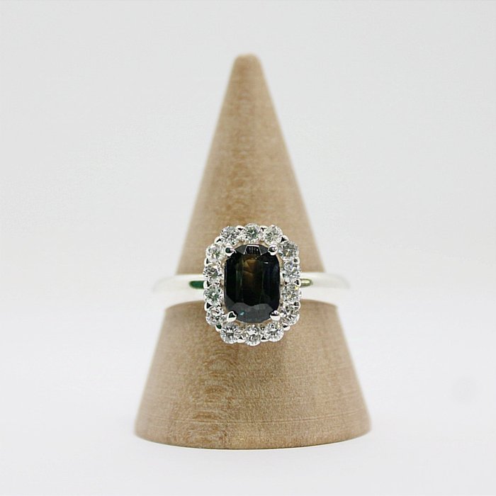 Ingen mindstepris - Ring Sølv -  1.85ct. tw. Safir - Diamant