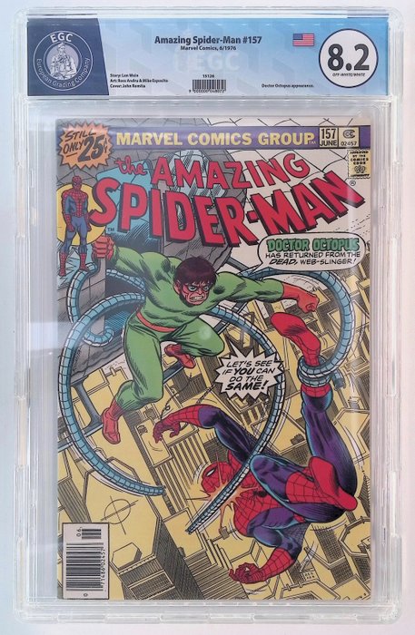 Amazing Spider-Man #157 - EGC graded 8.2 - 1 Graded comic - 1976