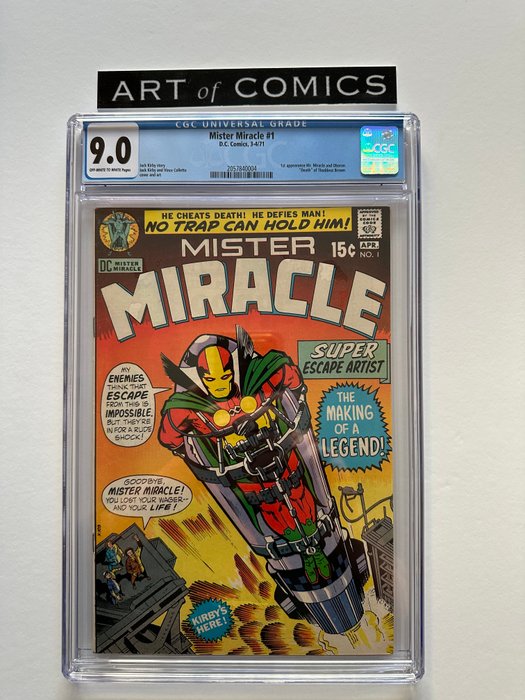 Mister Miracle #1 - 1st Appearance Of Mister Miracle  Oberon - Death Of Thaddeus Brown - CGC 9.0 graded!! - Very High Grade!! - Key Book!! - 1 Graded comic - Første udgave - 1971