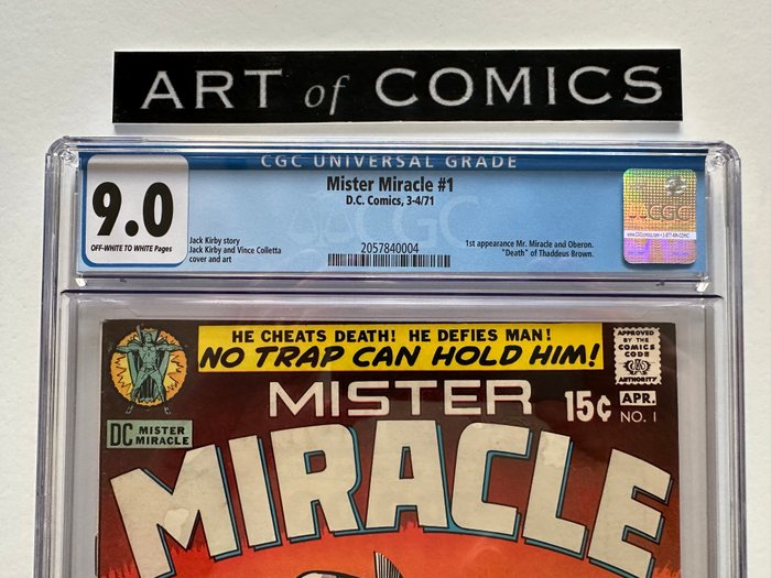 Mister Miracle #1 - 1st Appearance Of Mister Miracle  Oberon - Death Of Thaddeus Brown - CGC 9.0 graded!! - Very High Grade!! - Key Book!! - 1 Graded comic - Første udgave - 1971