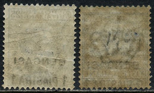 Levante Italiano - Benghazi 1911 - 1 tallerken på 25 cents Blomstertype + Michetti type, 2 værdier - Sassone N. 1/2