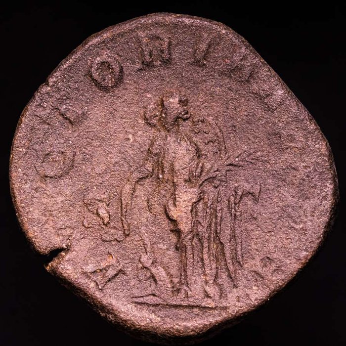 Romarriket. Gordian III (AD 238-244). Sestertius Rome, AD 241-244.  - VICTORIA AETER, Victory standing facing, head to left  (Ingen mindstepris)