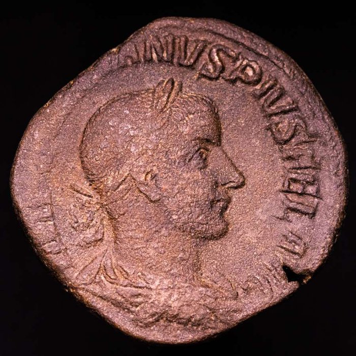 Romarriket. Gordian III (AD 238-244). Sestertius Rome, AD 241-244.  - VICTORIA AETER, Victory standing facing, head to left  (Ingen mindstepris)