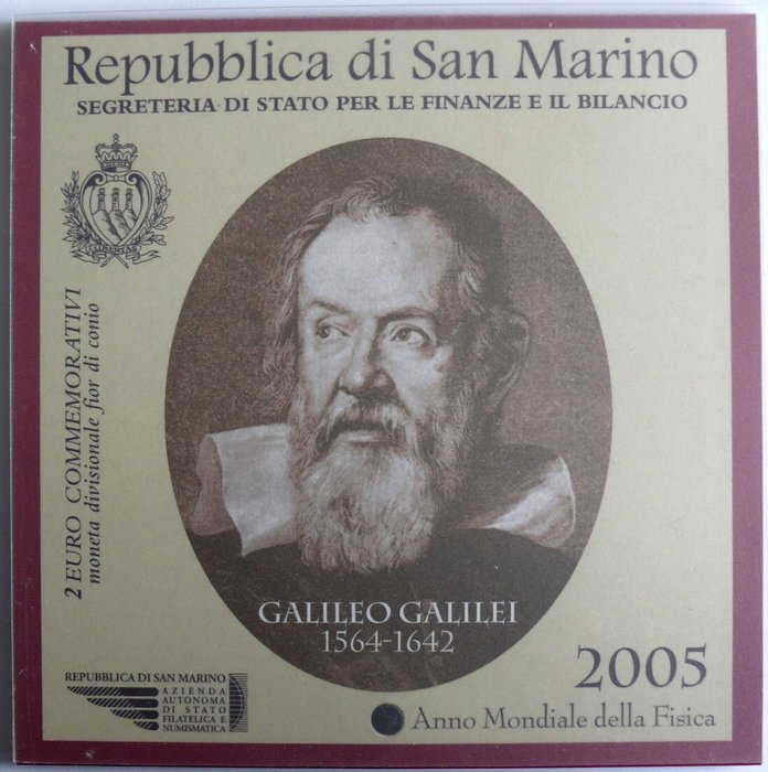 San Marino. 2 Euro 2005 "Galileo Galilei"  (Ingen mindstepris)