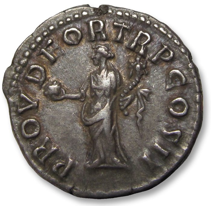 Romarriket. Lucius Verus (AD 161-169). Denarius Rome mint circa 161 A.D. - PROV DEOR TR P XV COS III Providentia standing left -