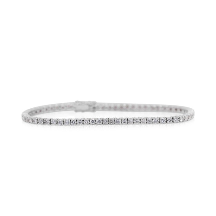 Armbånd - 18 kraat Hvidguld -  4.23ct. tw. Diamant (Natur)