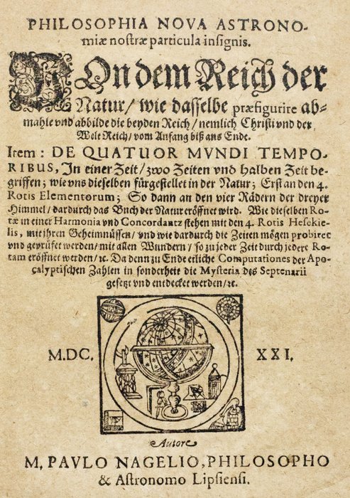 Nagelio - Philosophia Nova Astronomiae - 1621