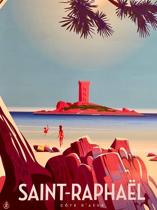 Monsieur Z - Monsieur Z - Affiche de Tourisme "Saint-Raphaël - L'île d'Or" 2016