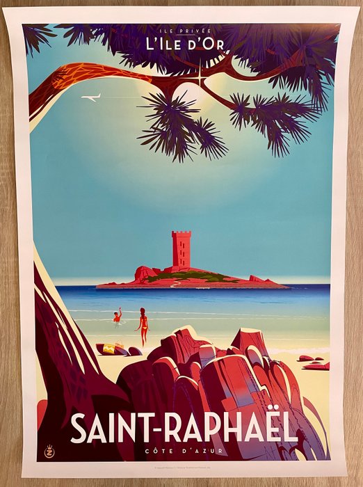 Monsieur Z - Monsieur Z - Affiche de Tourisme "Saint-Raphaël - L'île d'Or" 2016