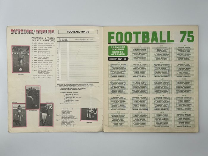 Panini - Football 75 Belgium - 1 Complete Album