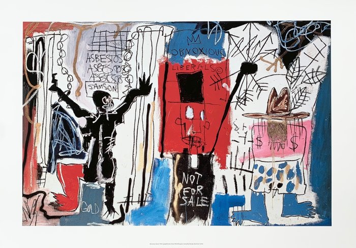 Jean-Michel Basquiat (after) - Obnoxious Liberals (1982) - Print - 70x50cm