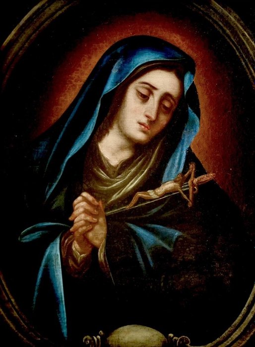 Colonial school (XVII-XVIII) - Virgen Dolorosa