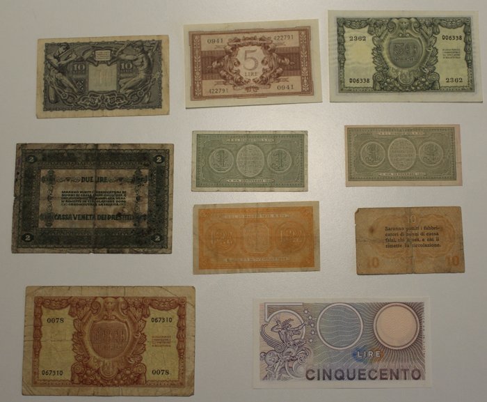 Italien. - 47 Banknotes - mini assegni - various dates  (Ingen mindstepris)