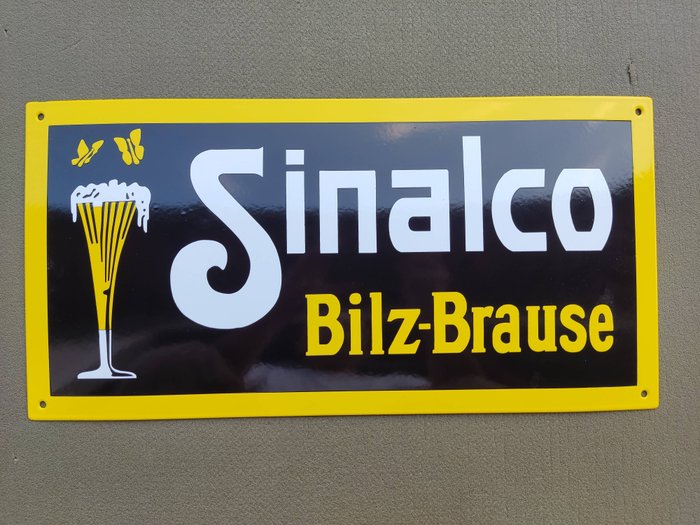 Reklameplakat - Emalje Sinalco Bilz Brause emaljeskilt emaljeskilt