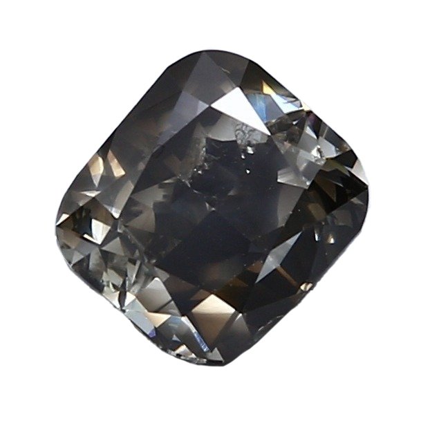 1 pcs Diamant  (Naturfarvet)  - 2.03 ct - Radiant - Fancy dark Grønlig Grå - I2 - Gemological Institute of America (GIA)