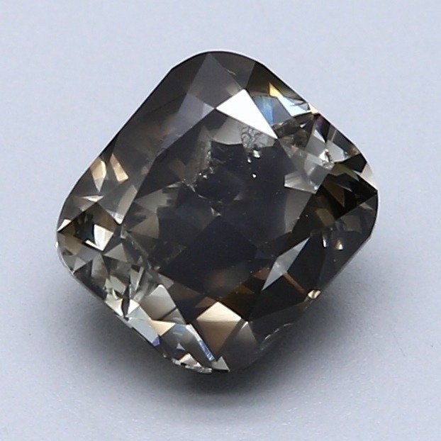 1 pcs Diamant  (Naturfarvet)  - 2.03 ct - Radiant - Fancy dark Grønlig Grå - I2 - Gemological Institute of America (GIA)