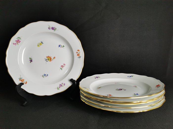 Meissen - modello “Fiori Sparsi”6 piatti, 1a scelta - Middagsservice (6) - Porcelæn