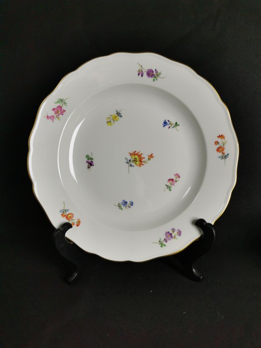 Meissen - modello “Fiori Sparsi”6 piatti, 1a scelta - Middagsservice (6) - Porcelæn