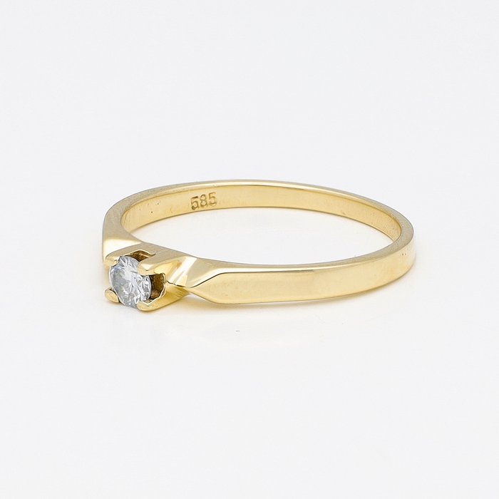 Ingen mindstepris - Ring - 18 kraat Gulguld Diamant (Natur)