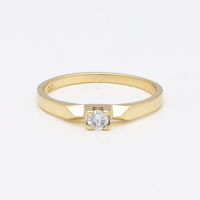 Ingen mindstepris - Ring - 18 kraat Gulguld Diamant (Natur)