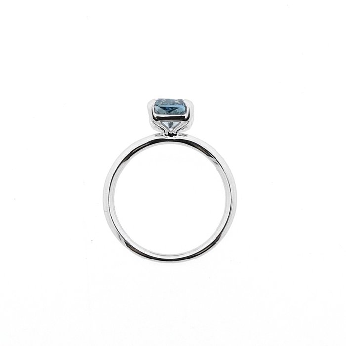 Ring - 18 kraat Hvidguld -  200ct tw Blå Diamant (Laboratoriedyrket diamant i fancy farver)