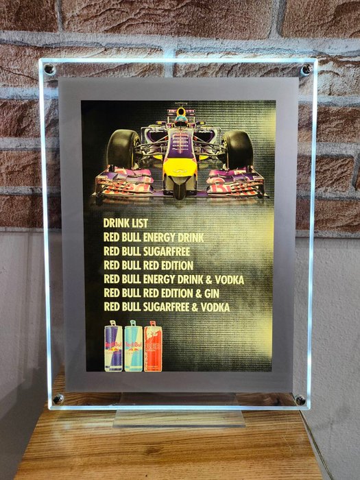 Insegna retroilluminata a led - Red Bull F1 - Tegn - Plast