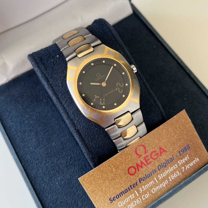 Omega - Seamaster Polaris Chronograph - (386.0826) Cal. 1665 Multi Function - 18K Gold plated - Mænd - 1988