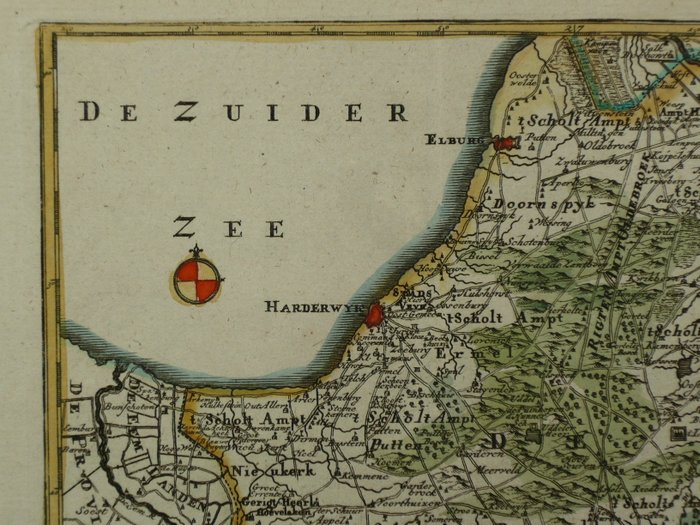 Holland - Gelderland, Veluwe, Amersfoort, Zutphen; Hendrik de Leth - Ducatus Geldria Tetrachia Arnhemiensis Sive Velavia - 1740