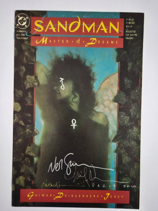 Sandman #8 + Death: the High Cost of Living #1 - Signed by Neil Gaiman, Mike Dringenberg, Dave McKean, Todd Klein - 2 Signed comic - Første udgave - 1989/1993