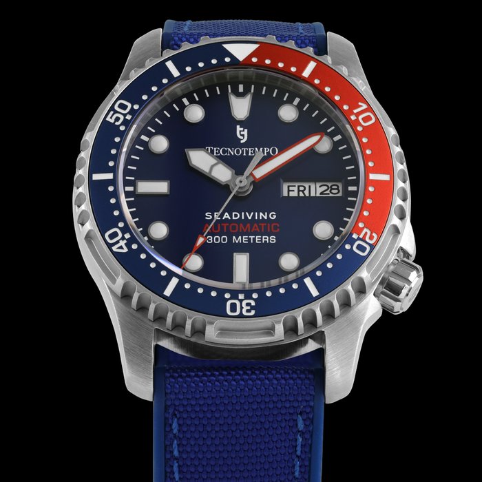 Tecnotempo - "Seadiving" 300M  - Automatic - Limited Edition - - Ingen mindstepris - TT.300SD.NBLR (fabric rubber/strap) - Mænd - 2011-nu