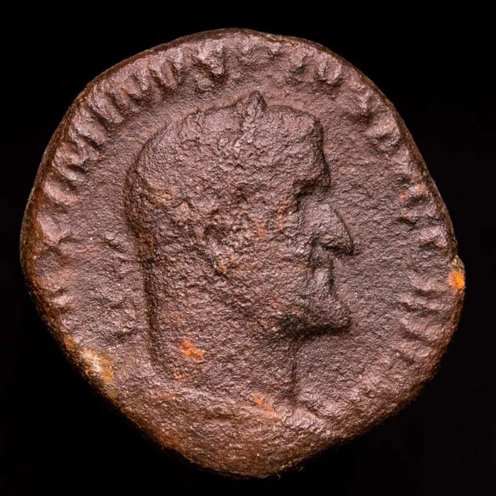 Romarriket Maximinus Thrax (AD 235-238) Sestertius 235-238 AD - FIDES MILITVM Fides standing left holding signum in each hand  (Ingen mindstepris)