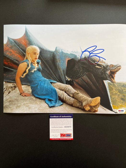 Game of Thrones, Emilia Clarke - Signed in Person - with PSA/DNA Certificate - Autograph, photo - No Reserve!