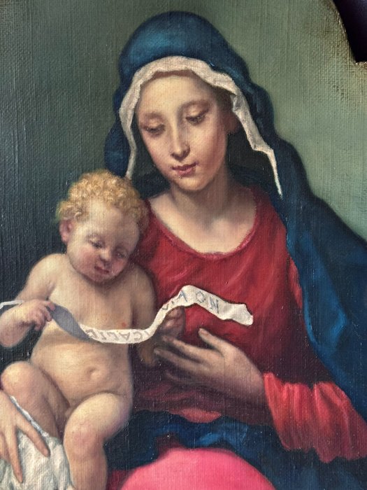 Italiensk skole (XX) - Madonna con bambino