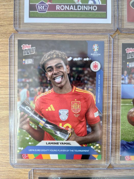 2024 Topps Lot Now Uefa Euro  UCL  Lost Rookie Lamine Yamal - 8 Card - Næsten så god som ny (NM)