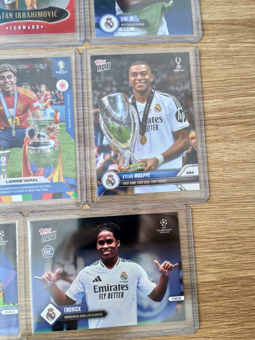 2024 Topps Lot Now Uefa Euro  UCL  Lost Rookie Lamine Yamal - 8 Card - Næsten så god som ny (NM)