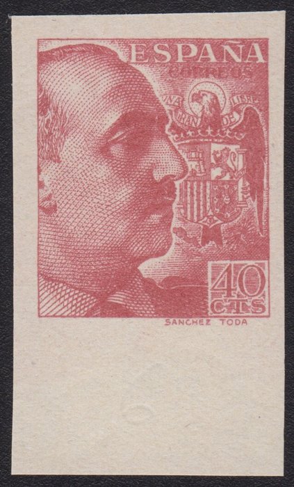 Spanien 1939 - General Franco. 40 øre. - Edifil 870ccas