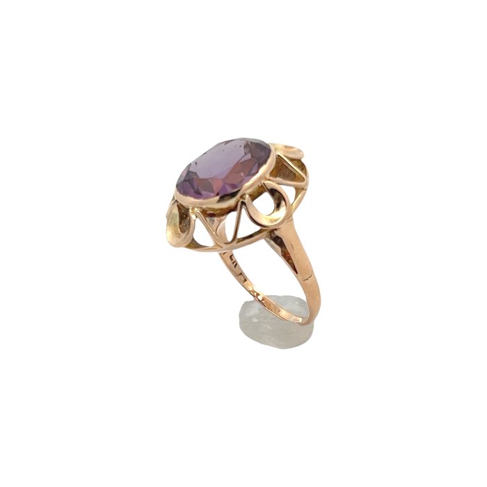 Ring - 14 karat Rosaguld Ametyst