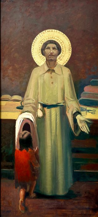 Ernesto Giacobbi (1891-1964) - Sant’Omobono e la bambina