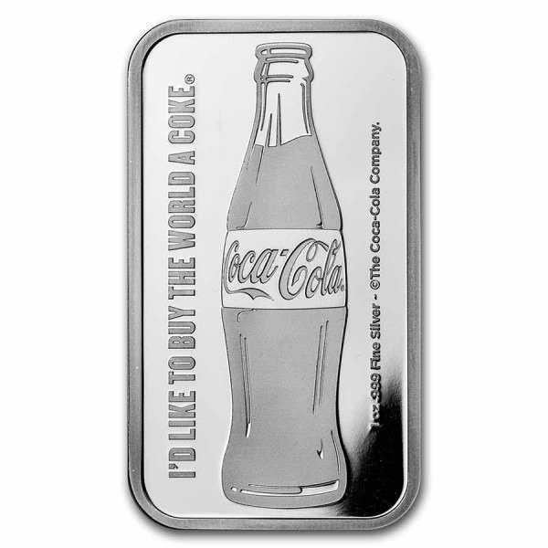 20 Troy Ounce - Sølv 999 - 20 x 1 oz Coca Cola