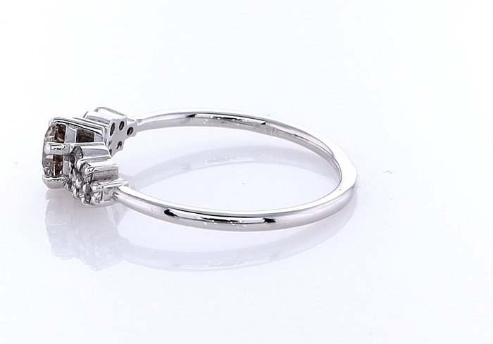 Ring - 14 karat Hvidguld -  0.60ct. tw. Diamant (Naturfarvet) - Diamant