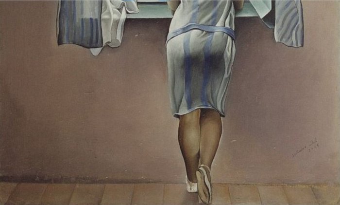 Salvador Dali - Cartel Dalí Figura en  una Ventana