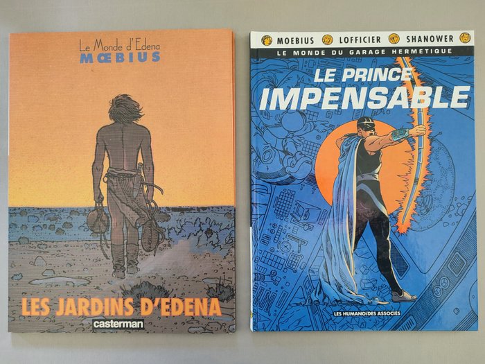 Moebius - Les Jardins d'Edena + Le Prince impensable - B + C - 2 Album - Første udgave - 1988/1990