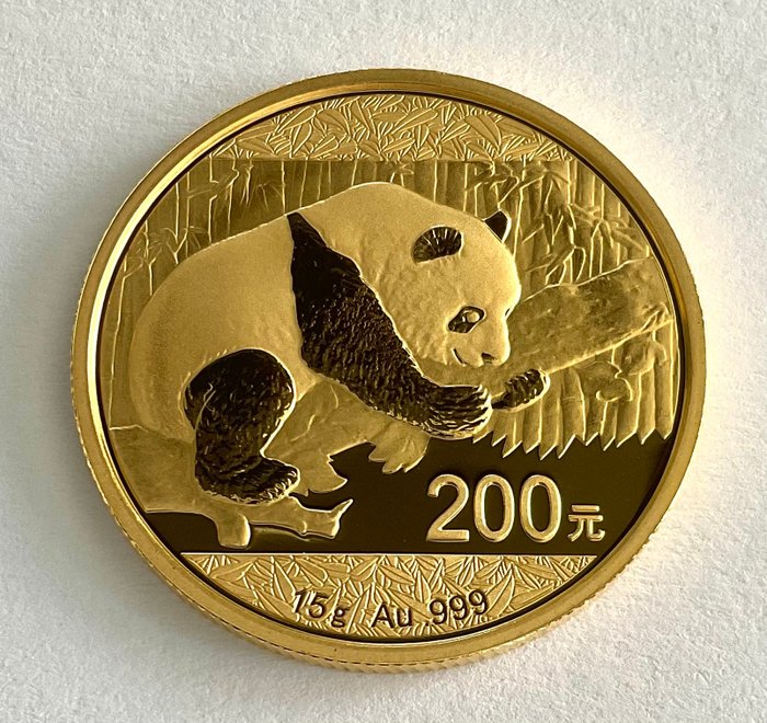 Kina. 200 Yuan 2016 - Panda - 15 g