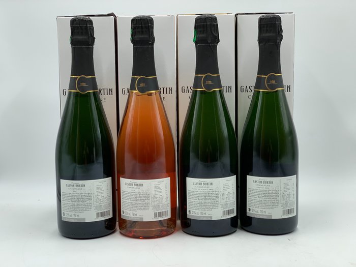 Gaston Burtin Brut Rosé Blanc de Blancs 2017  Millesimé 2014 - Épernay - 4 Flasker (075 L)