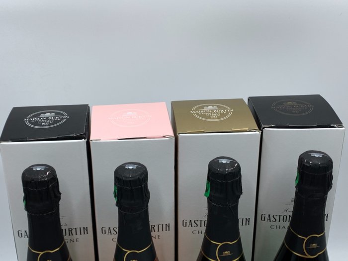 Gaston Burtin Brut Rosé Blanc de Blancs 2017  Millesimé 2014 - Épernay - 4 Flasker (075 L)