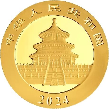 1 Troy Ounce - Guld 999 - 2024 - Panda fine gold - Præget bar