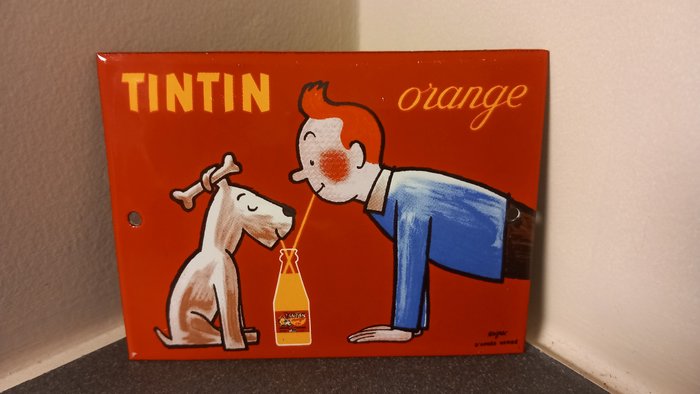 Savignac - Publicité pour soda orange avec Tintin