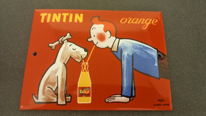 Savignac - Publicité pour soda orange avec Tintin