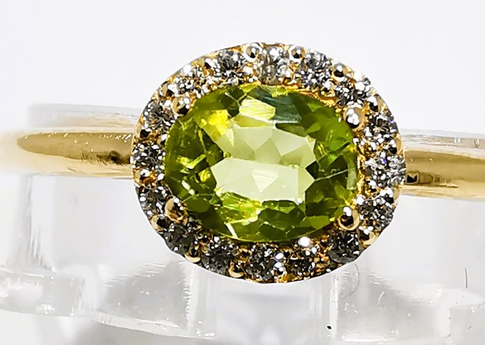 Ingen mindstepris - Ring - 14 karat Gulguld Peridot